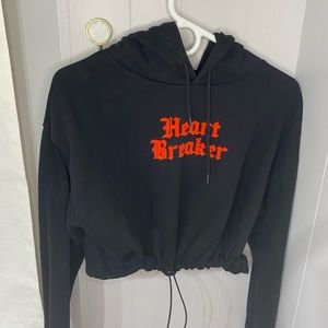 Cropped adjustable hoodie